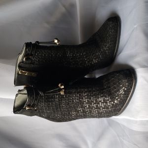 Franco Cuadra Hand Woven Genuine Bison Leather Booties Size 24